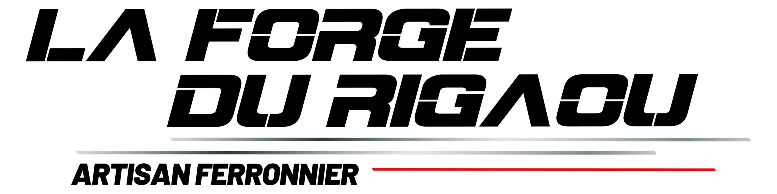 Logo de La Forge du Rigaou, illustrant l'engagement de l'entreprise pour l'artisanat et la fabrication de produits métalliques sur mesure, alliant savoir-faire et créativité.