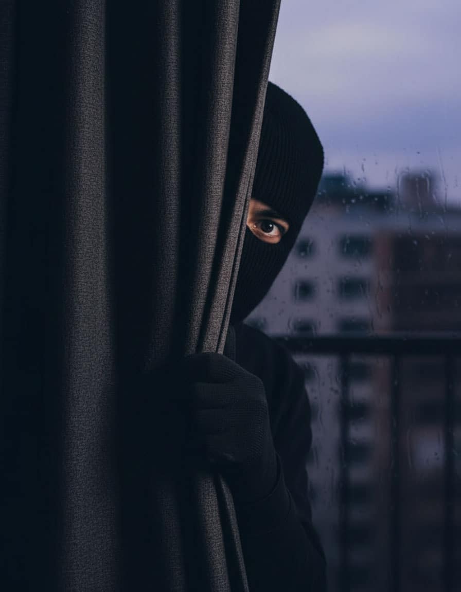 voleur-pertuis Tentative d’intrusion dans une habitation à Pertuis (84120), illustrant la nécessité d’un système d’alarme efficace pour dissuader les cambrioleurs.